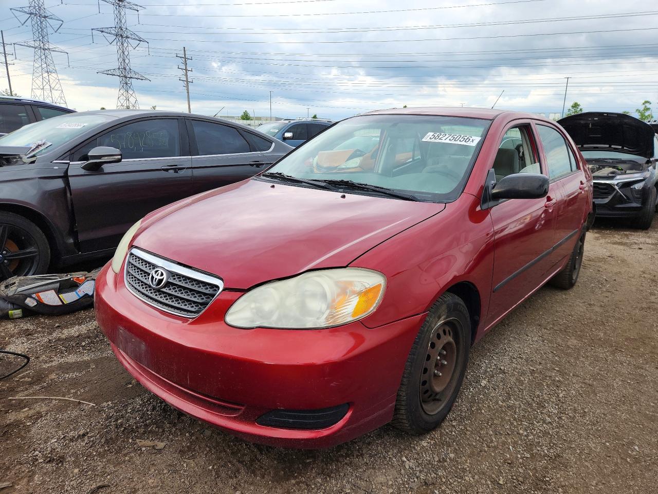 2007 Toyota Corolla Ce Red vin: 1NXBR32E87Z764816