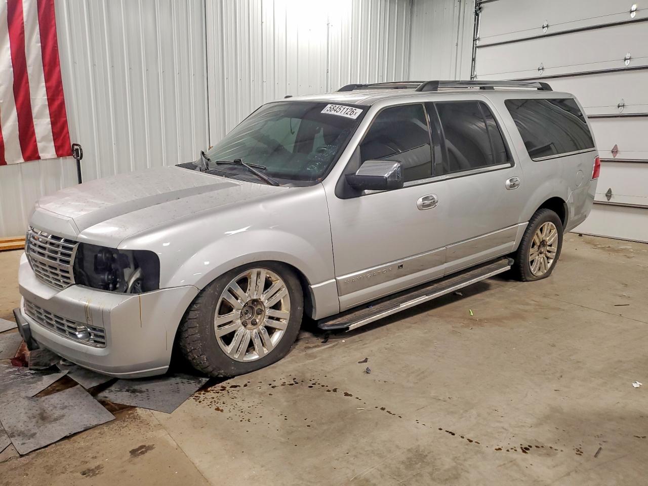 2012 Lincoln Navigator L Серебряный vin: 5LMJJ3J55CEL06382