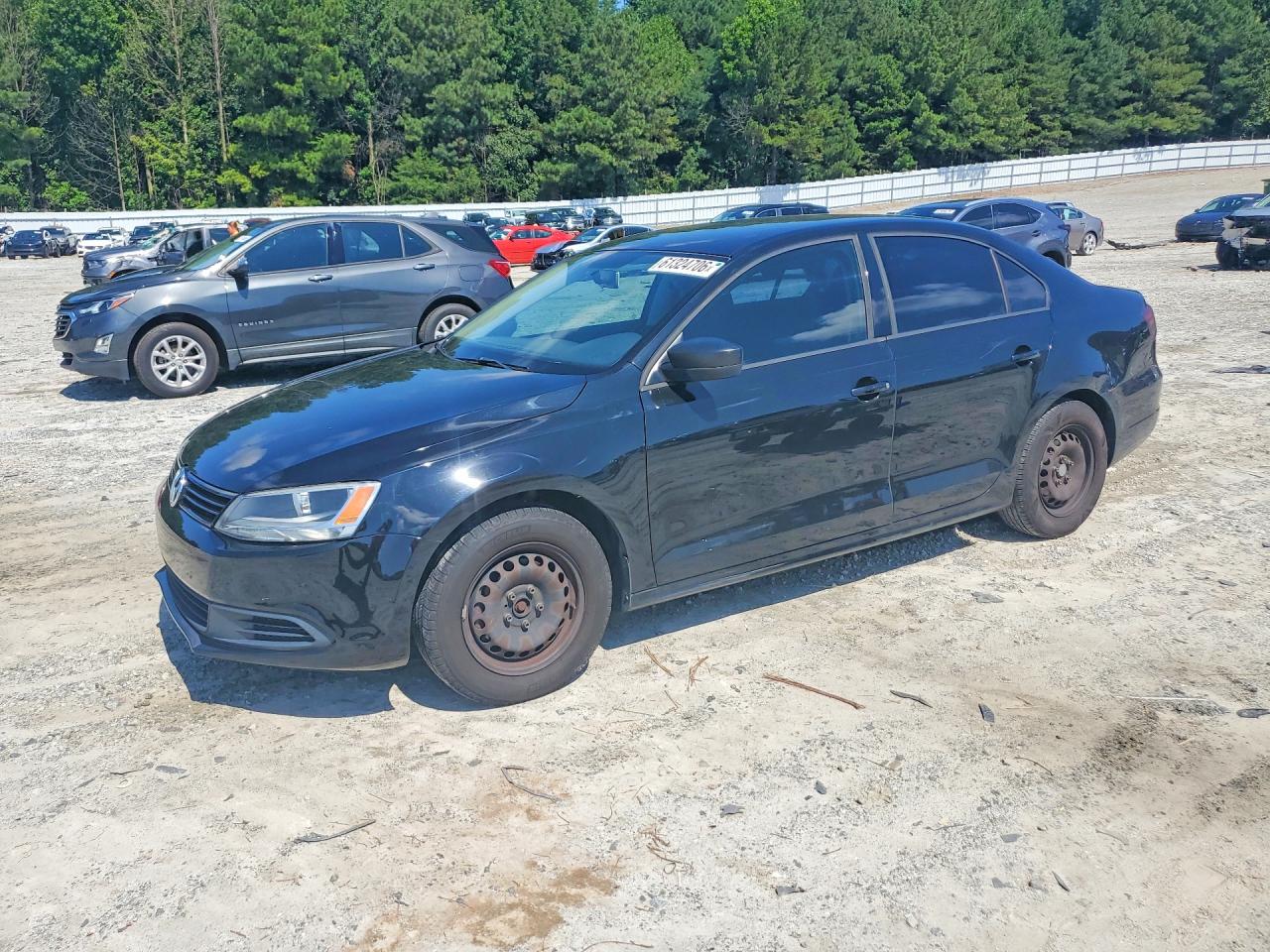 2014 Volkswagen Jetta Base Black vin: 3VW1K7AJ2EM368521