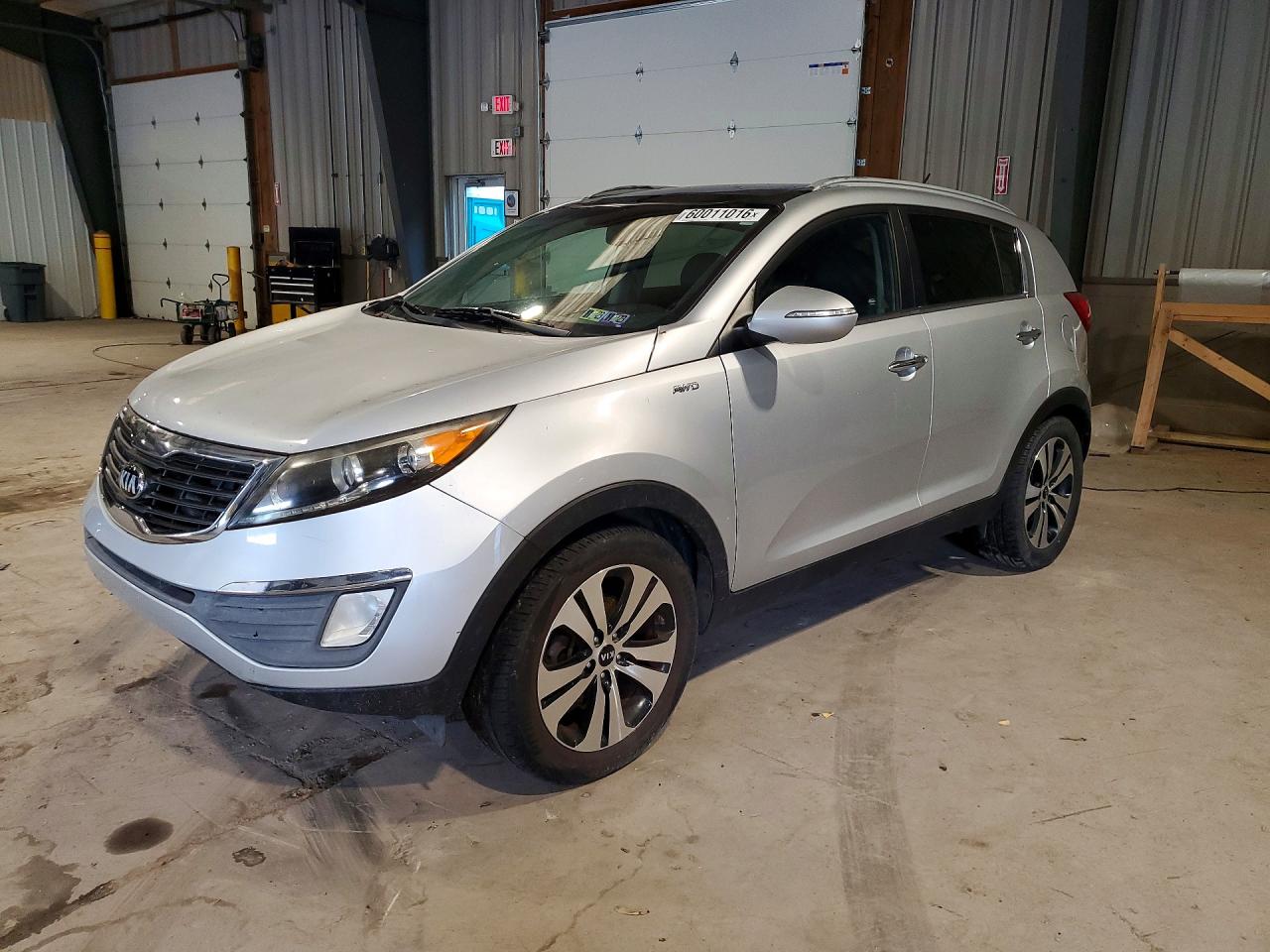 2013 Kia Sportage Ex Silver vin: KNDPCCA23D7404589