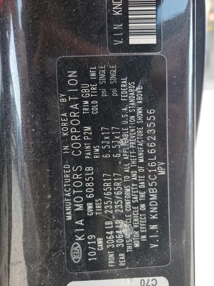 2020 Kia Sedona Lx Угольный vin: KNDMB5C16L6623556 Damage: Roof, Hail Damage, 10 Or More