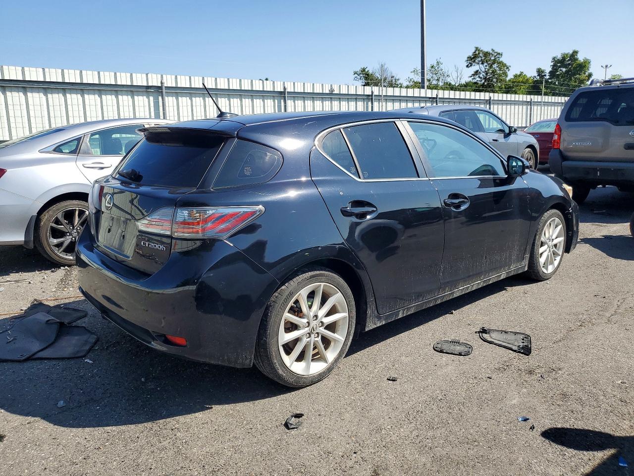 2012 Lexus Ct 200 Black vin: JTHKD5BHXC2067032