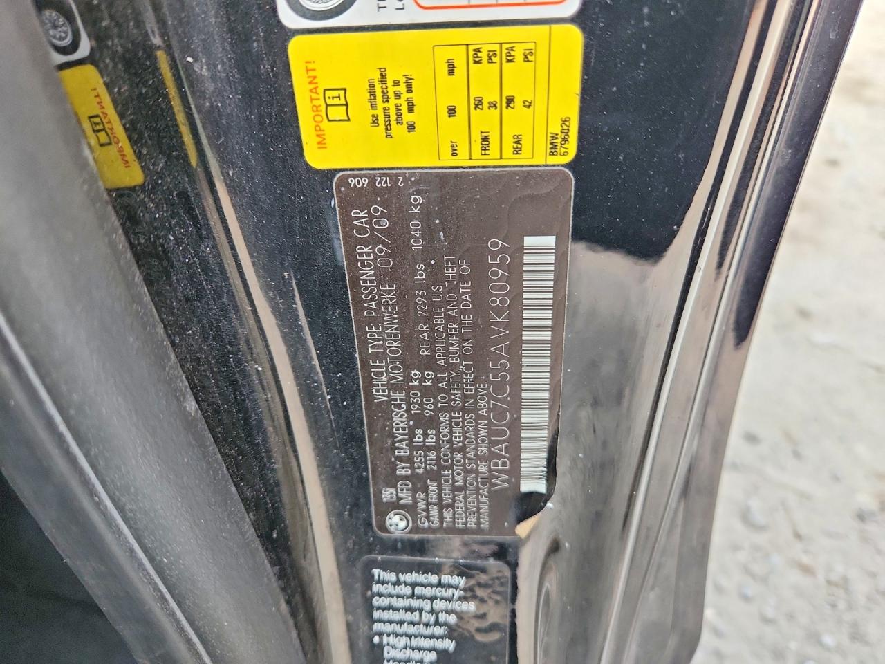 2010 Bmw 135 I Black vin: WBAUC7C55AVK80959