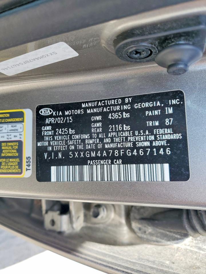2015 Kia Optima Lx Серый vin: 5XXGM4A78FG467146