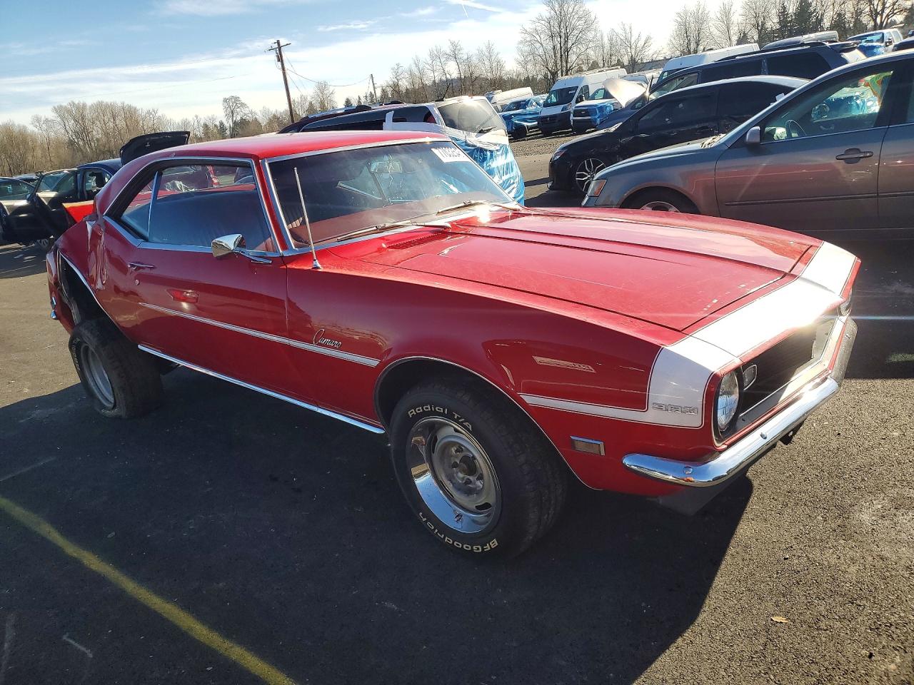 1968 Chev Camaro Red vin: 123378L340344