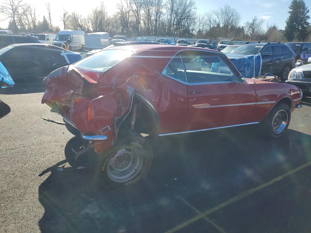1968 Chev Camaro Red vin: 123378L340344