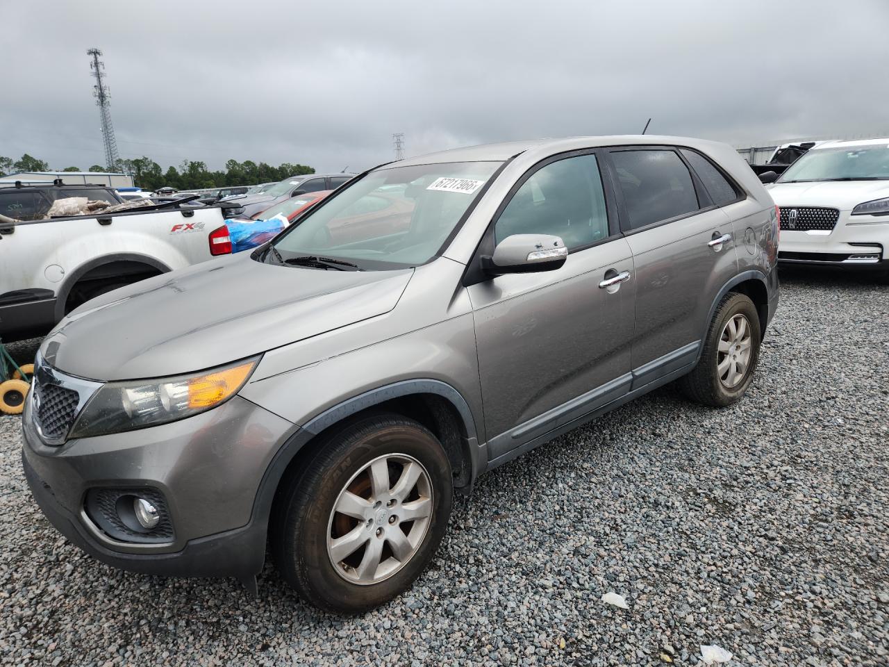 2012 Kia Sorento Lx Gray vin: 5XYKT3A17CG203426