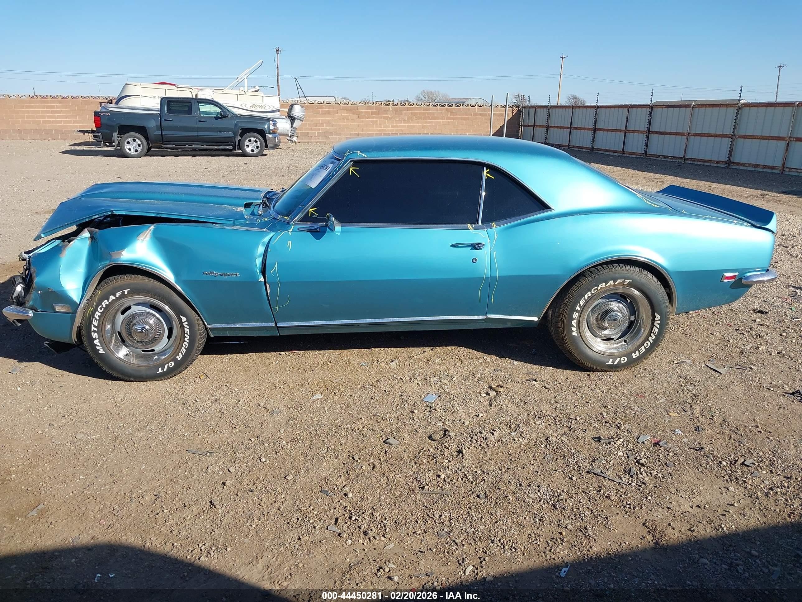 1968 Chevrolet Camaro   Синий vin: 124378L307433    