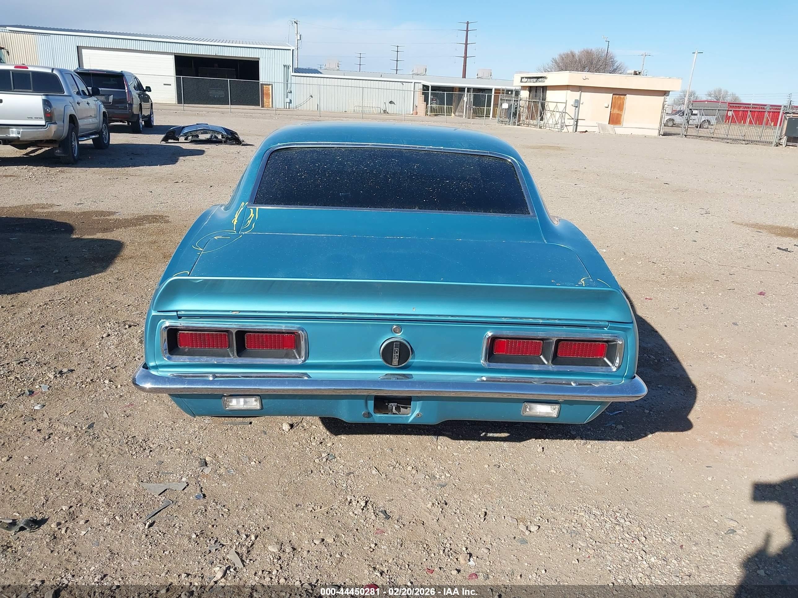 1968 Chevrolet Camaro   Синий vin: 124378L307433    