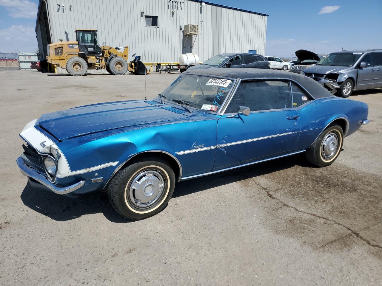 1968 Chevrolet Camaro Blue vin: 124378N474919