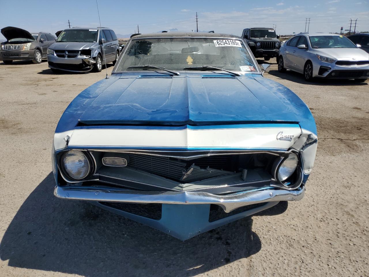 1968 Chevrolet Camaro Blue vin: 124378N474919