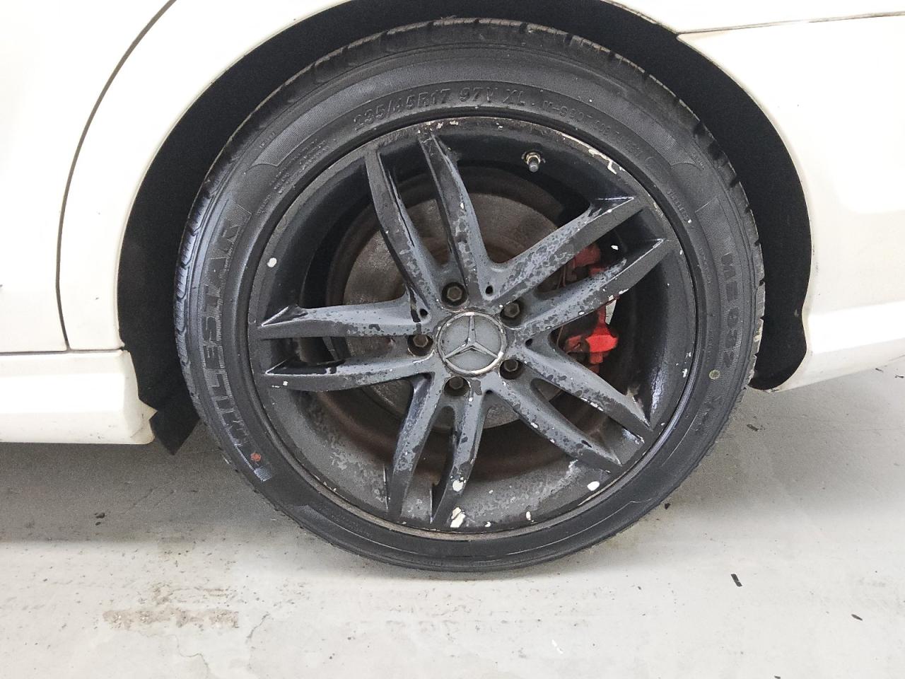 2013 Mercedes-benz C 300 4matic White vin: WDDGF8AB4DR297485 Damage: Left Rear Wheel, Curb Rash, > 12 Inches