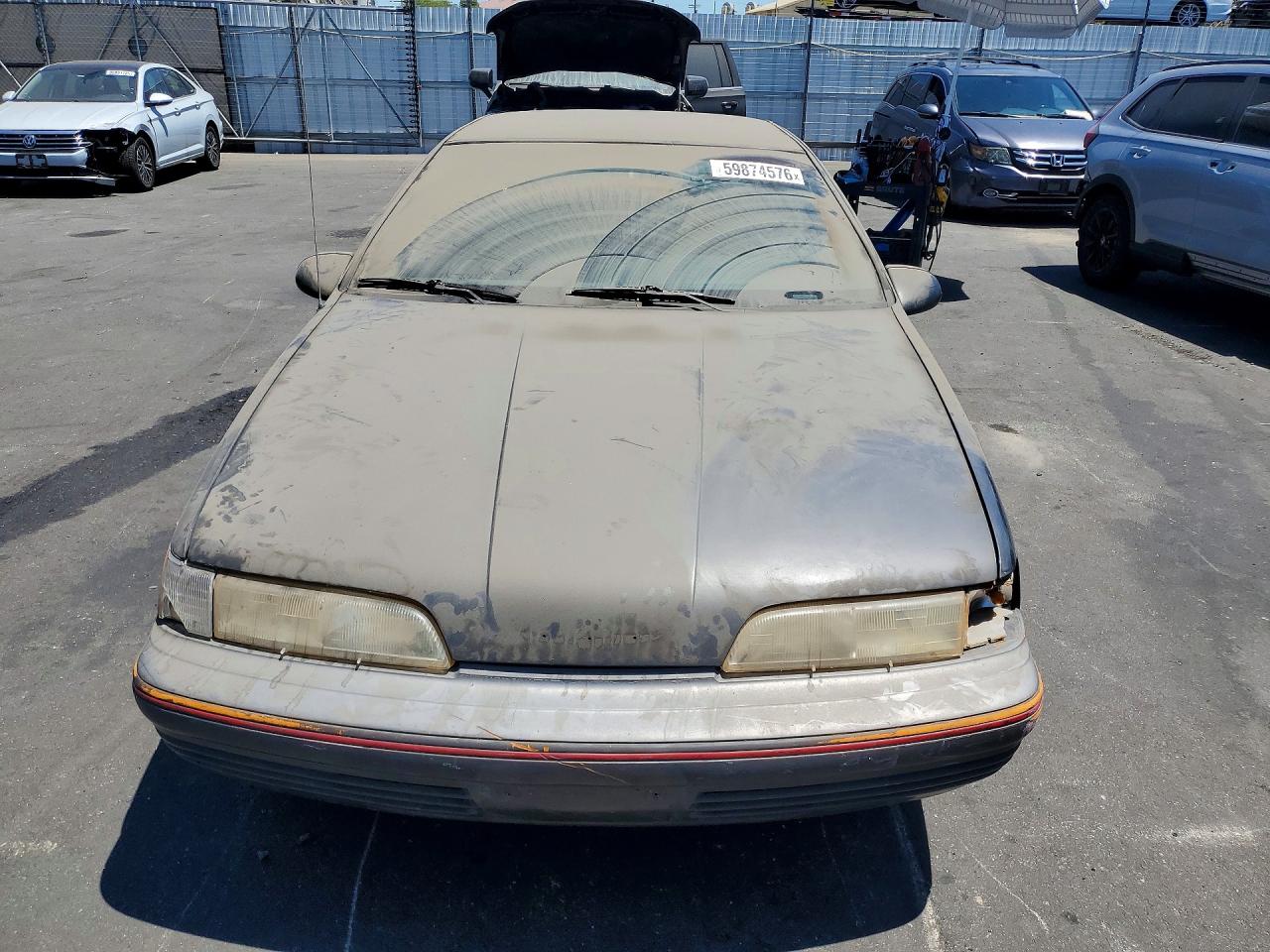 1991 Ford Thunderbird Серый vin: 1FAPP60T3MH177274