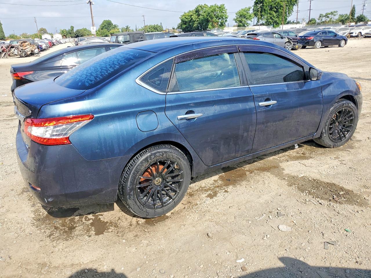 2015 Nissan Sentra Sv Синий vin: 3N1AB7AP1FL642860