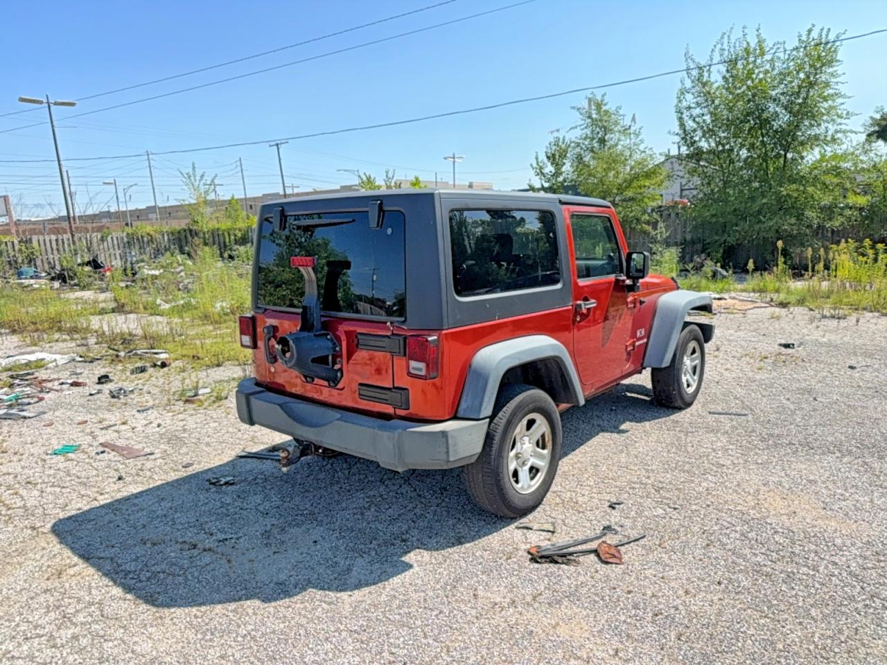2009 Jeep Wrangler X Orange vin: 1J4FA24149L770116