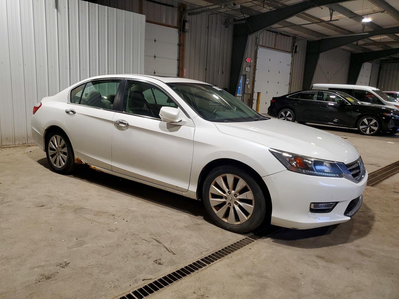 2013 Honda Accord Exl White vin: 1HGCR2F87DA176363