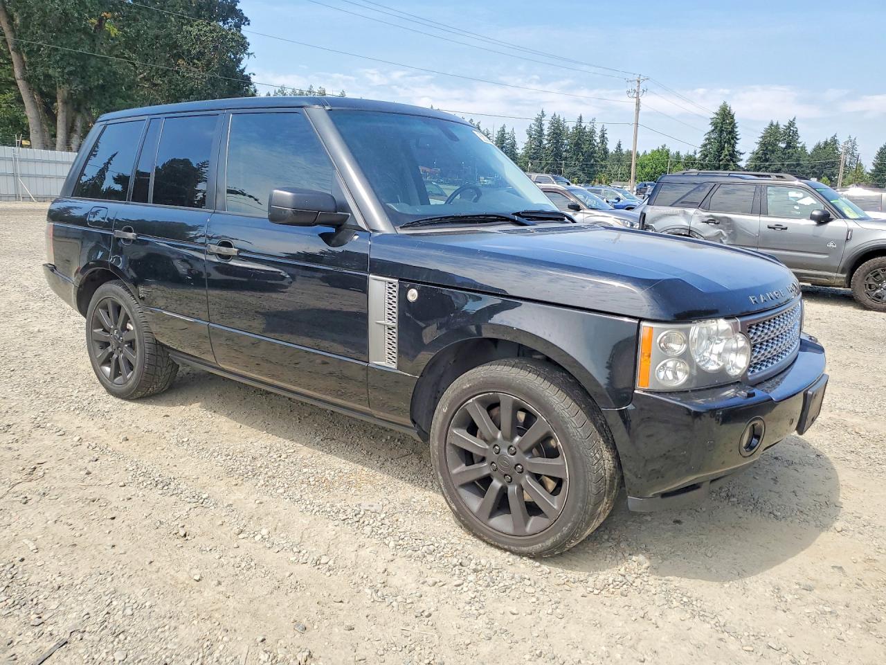 2008 Land Rover Range Rover Supercharged Black vin: SALMF13428A283567