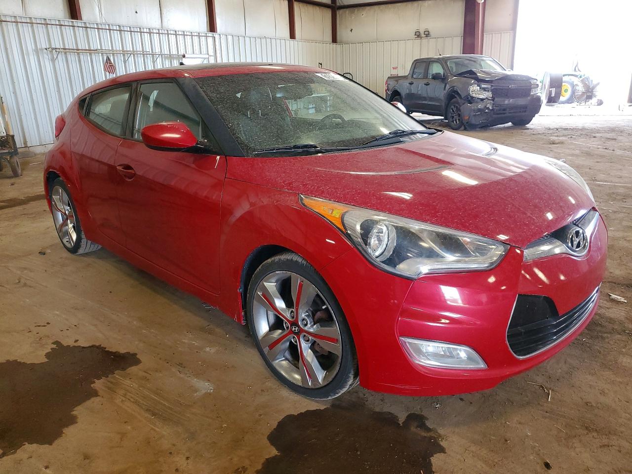 2013 Hyundai Veloster Base Red vin: KMHTC6AD7DU179463