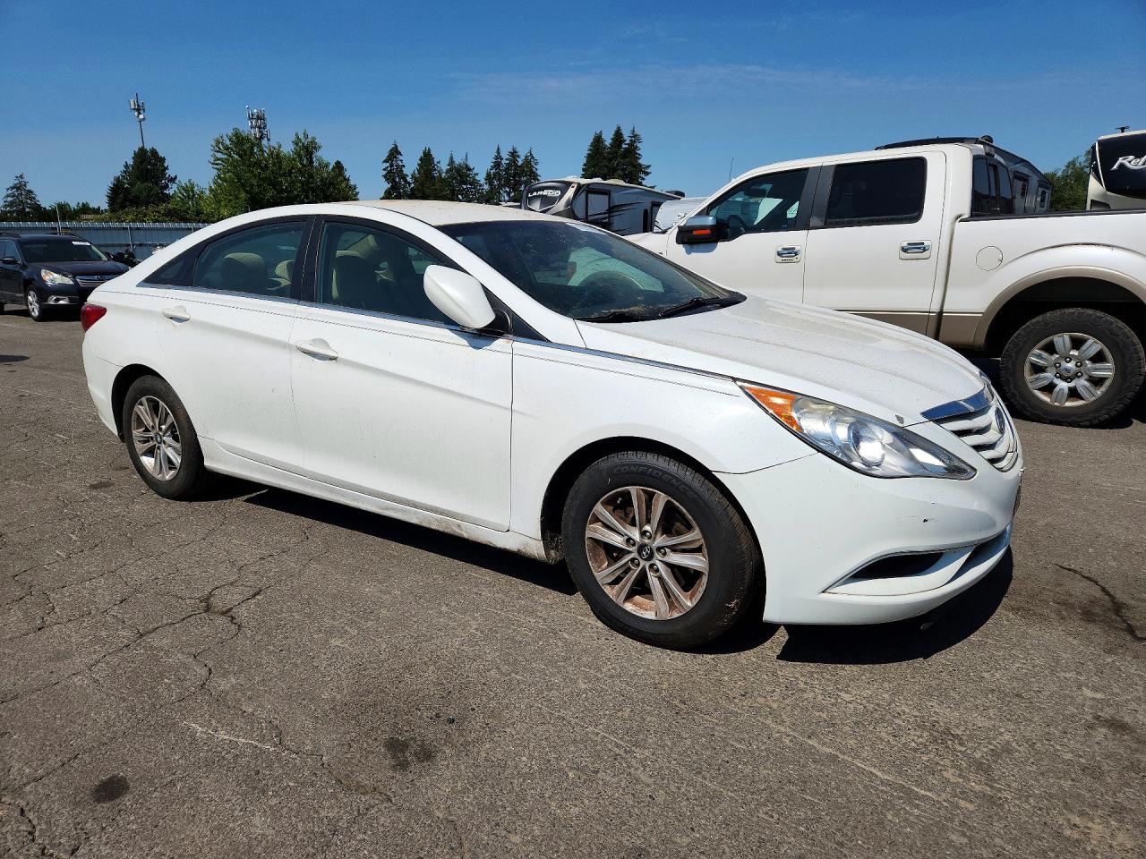 2013 Hyundai Sonata Gls White vin: 5NPEB4ACXDH759795