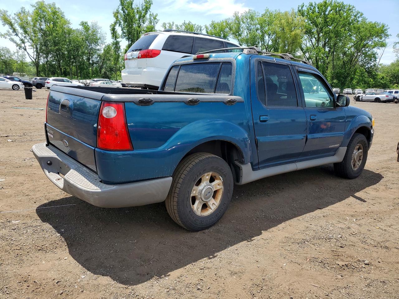 2001 Ford Explorer Sport Trac Green vin: 1FMZU77E01UC12702
