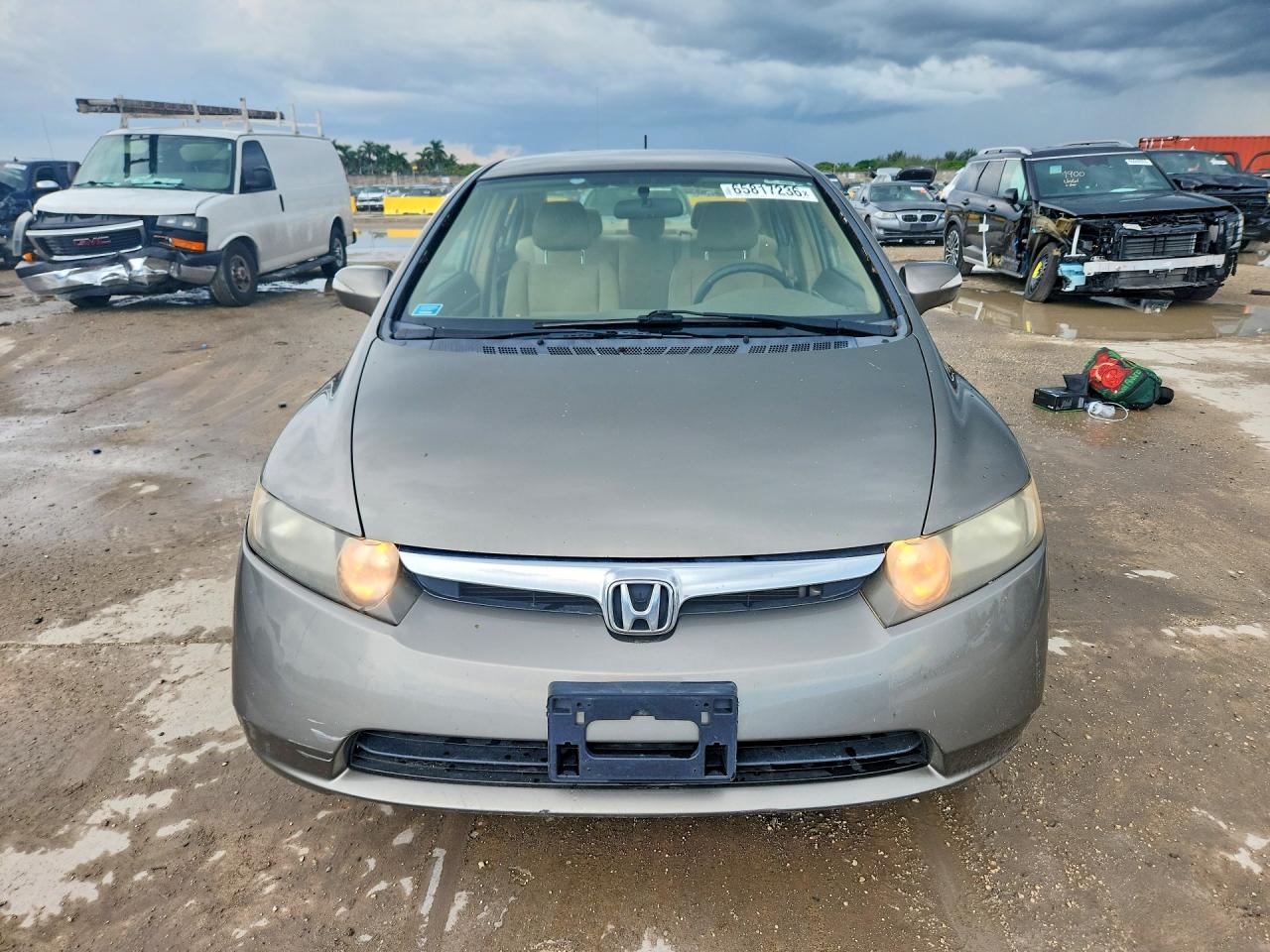 2008 Honda Civic Hybrid Tan vin: JHMFA36208S025254