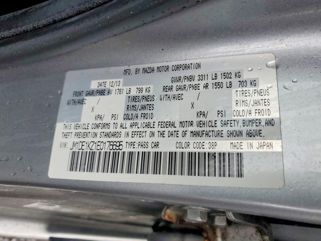 2014 Mazda Mazda2 Sport Серебряный vin: JM1DE1KZ1E0176695