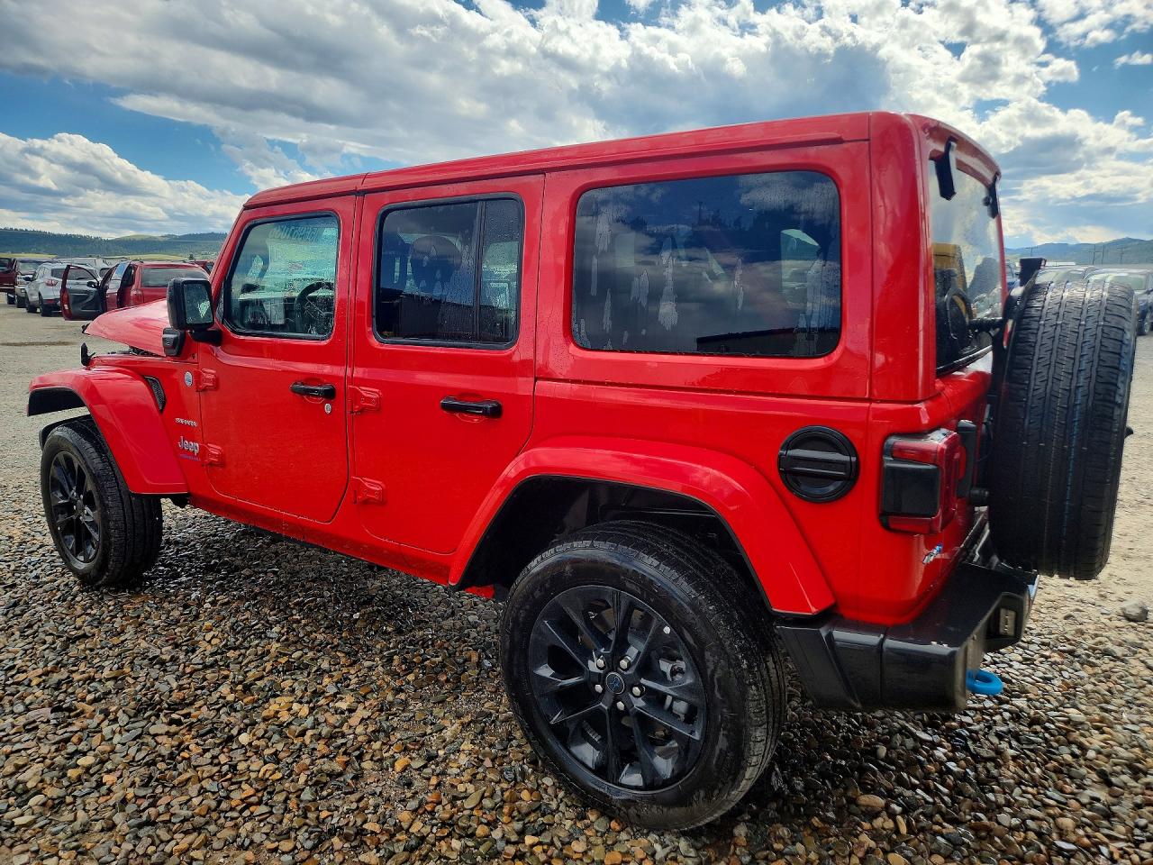 2024 Jeep Wrangler Sahara 4xe Red vin: 1C4RJXP64RW271001