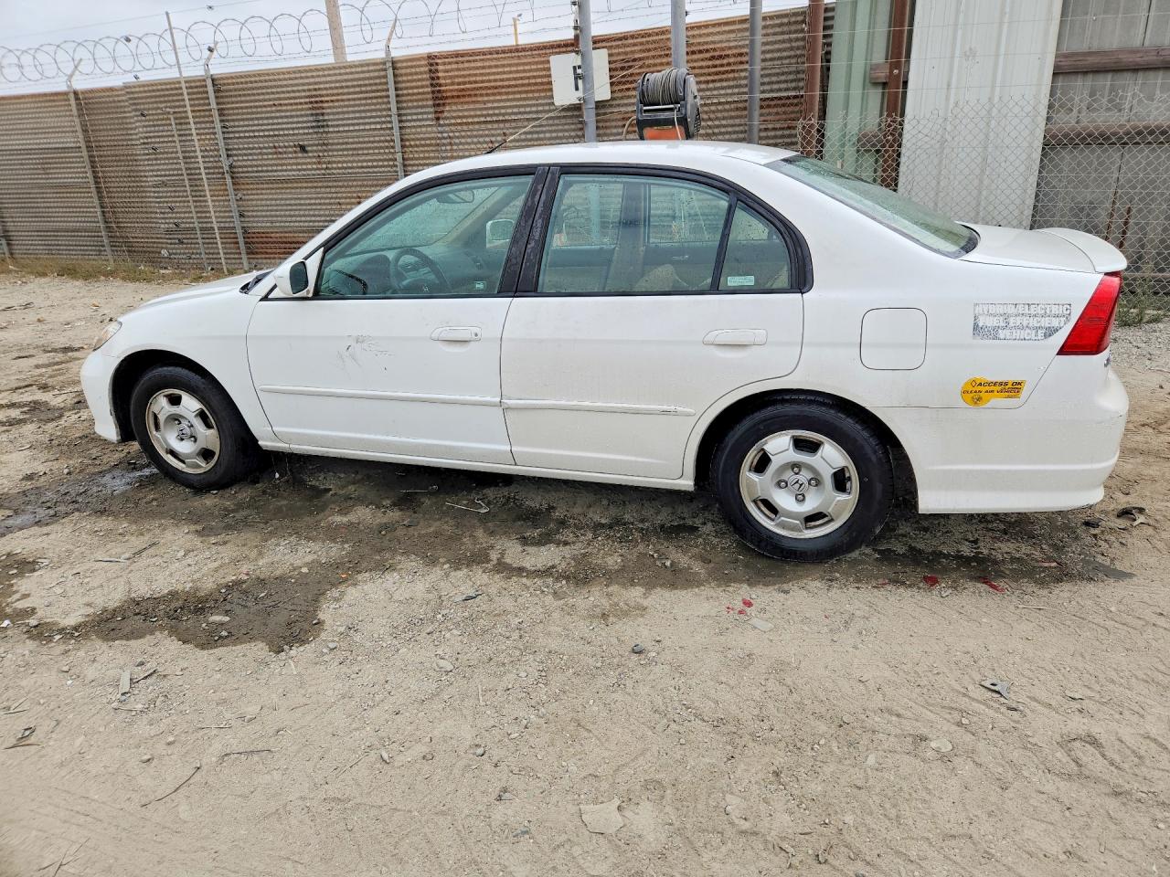 2004 Honda Civic Hybrid White vin: JHMES96684S006458