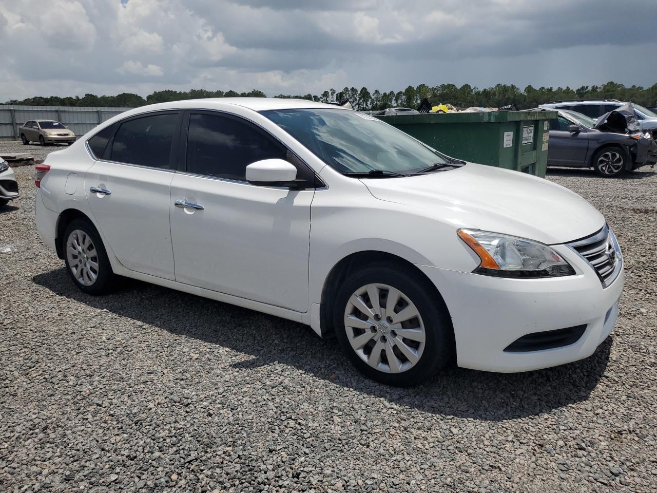 2015 Nissan Sentra S White vin: 3N1AB7AP4FY313590