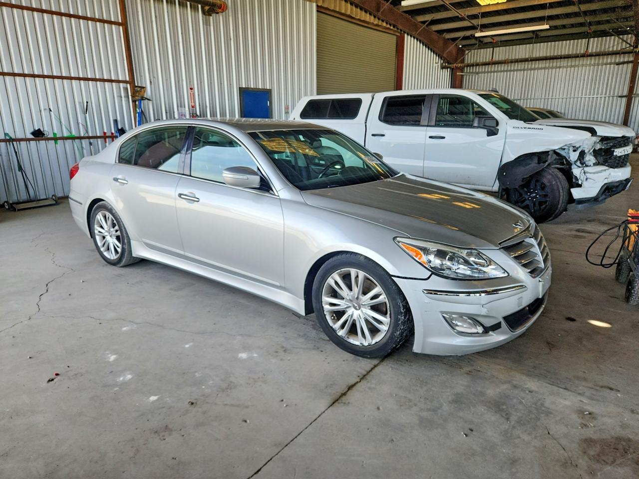 2012 Hyundai Genesis 3.8l Silver vin: KMHGC4DD0CU153321