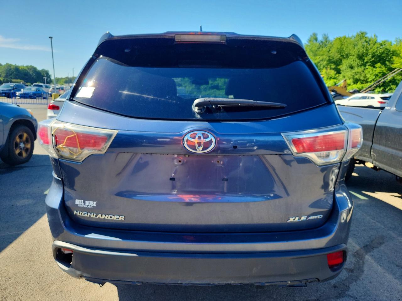 2015 Toyota Highlander Xle Blue vin: 5TDJKRFH4FS129140