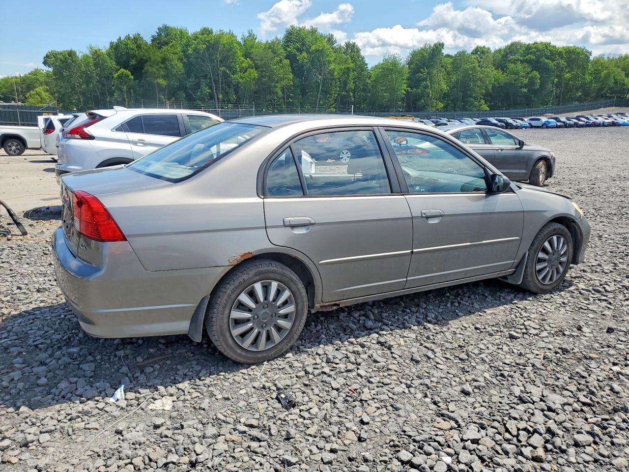 2005 Honda Civic Lx Серый vin: JHMES165X5S006715