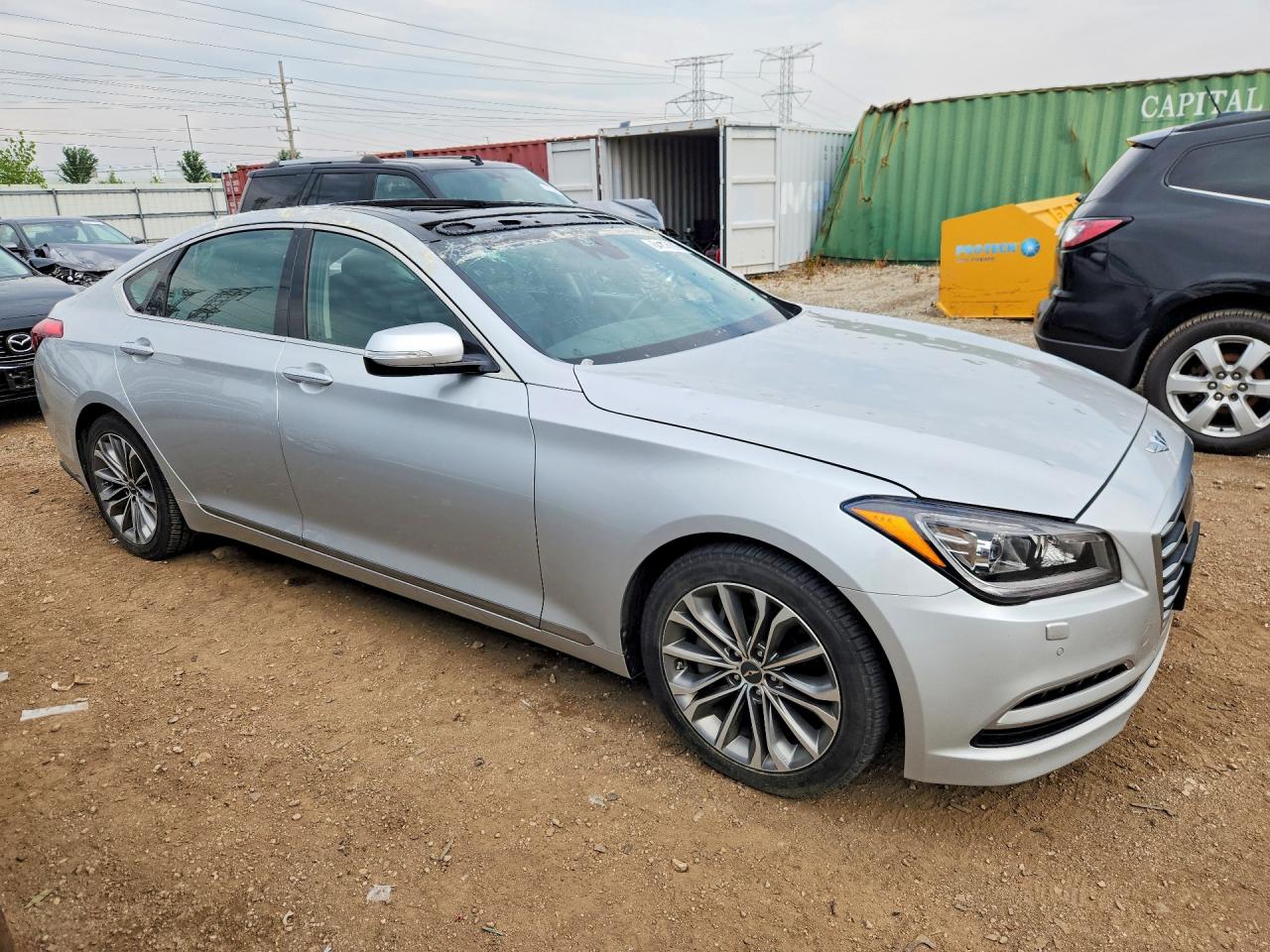 2015 Hyundai Genesis 3.8l Silver vin: KMHGN4JE1FU064482
