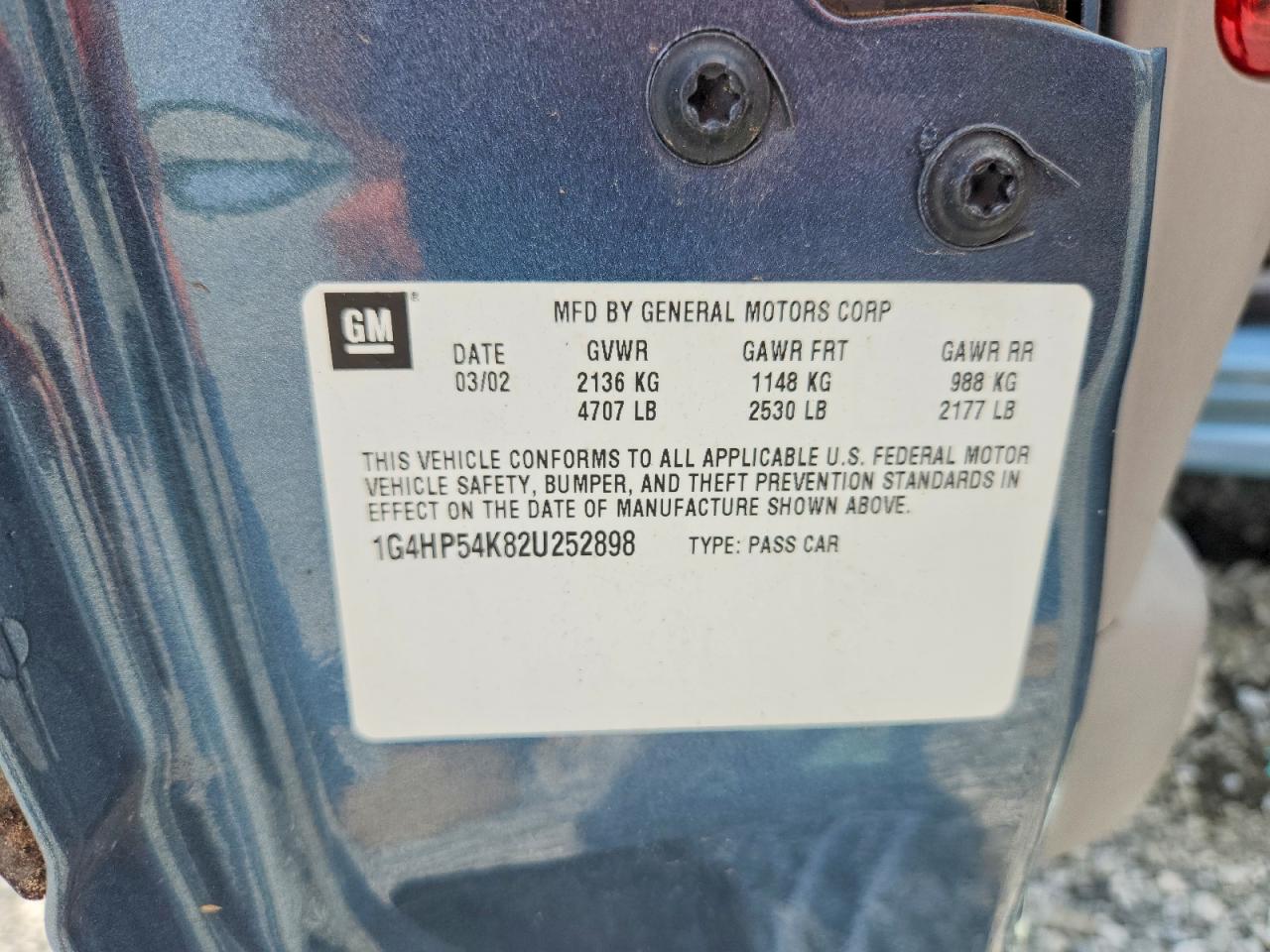 2002 Buick Lesabre Custom Blue vin: 1G4HP54K82U252898