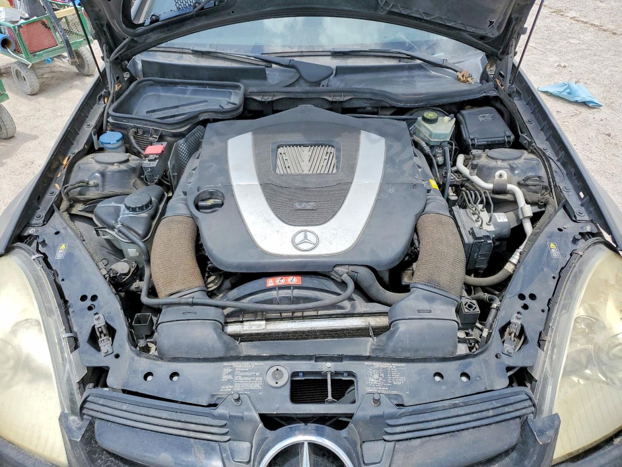 2007 Mercedes-benz Slk 280 Black vin: WDBWK54F87F145051