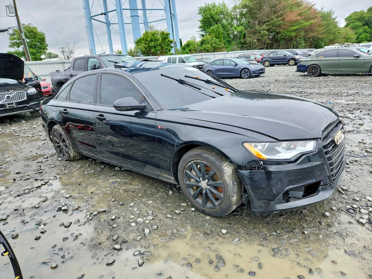 2012 Audi A6 Black vin: WAUBGAFC3CN023899