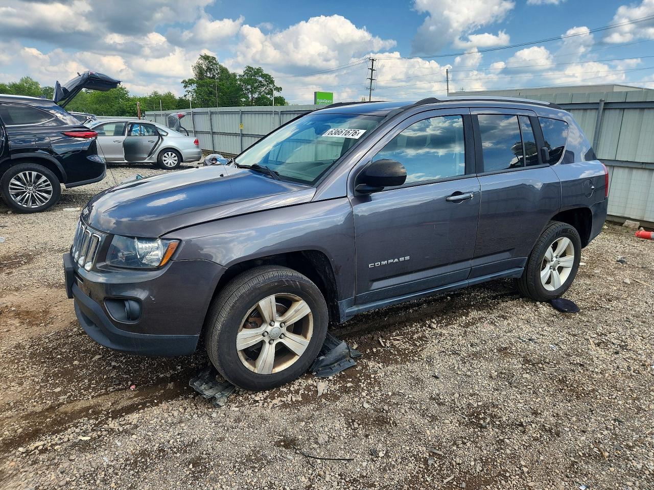 2015 Jeep Compass Sport Gray vin: 1C4NJCBB5FD302842