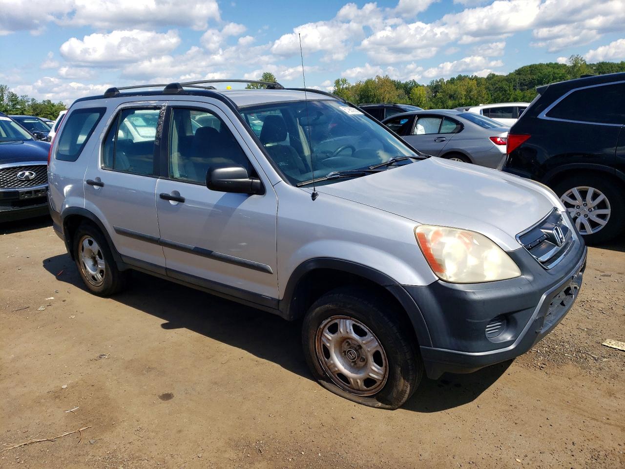 2005 Honda Cr-v Lx Silver vin: SHSRD78505U302832