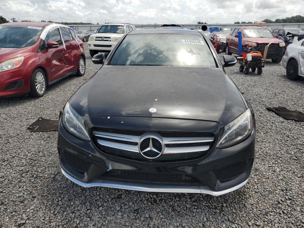 2015 Mercedes-benz C 300 4matic Black vin: 55SWF4KB7FU029468
