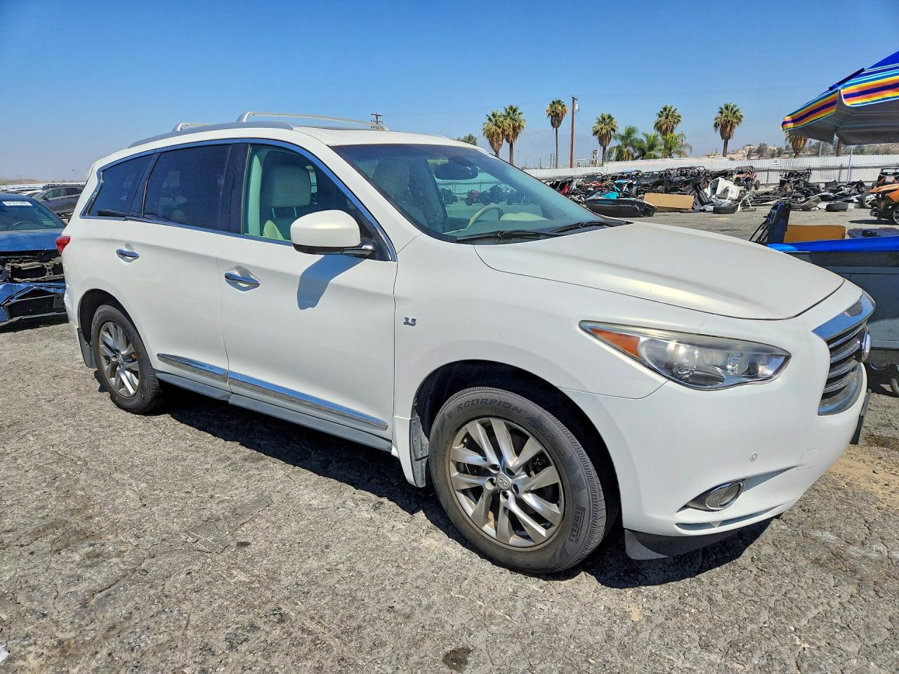 2014 Infiniti Qx60 Base White vin: 5N1AL0MM8EC514219