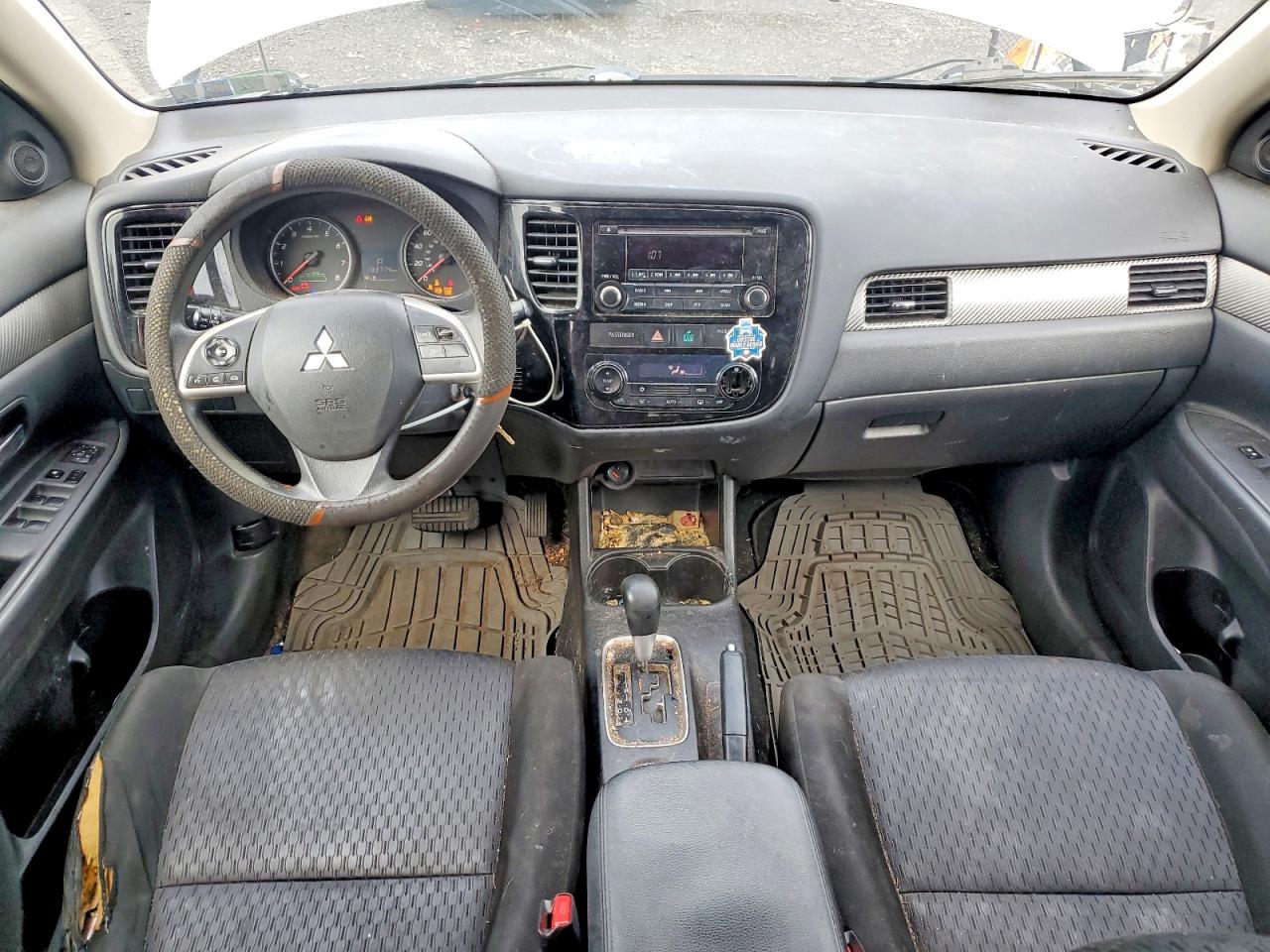 2014 Mitsubishi Outlander Es Gray vin: JA4AD2A36EZ003236