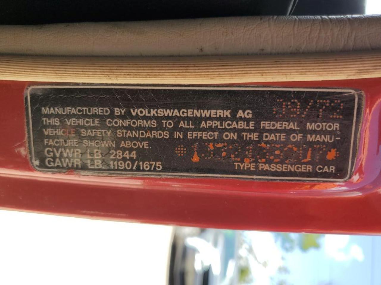 1973 Volkswagen Super Beet Бордовый vin: 1332133207