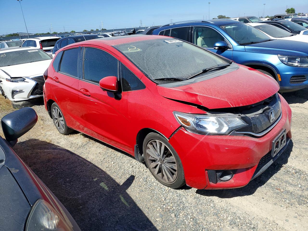 2015 Honda Fit Ex Red vin: 3HGGK5H89FM773492