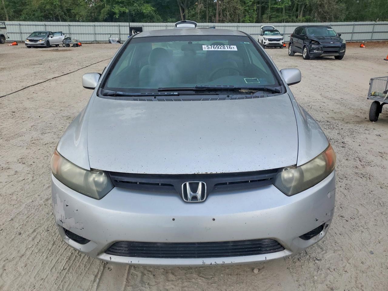 2007 Honda Civic Lx Gray vin: 2HGFG11647H504072