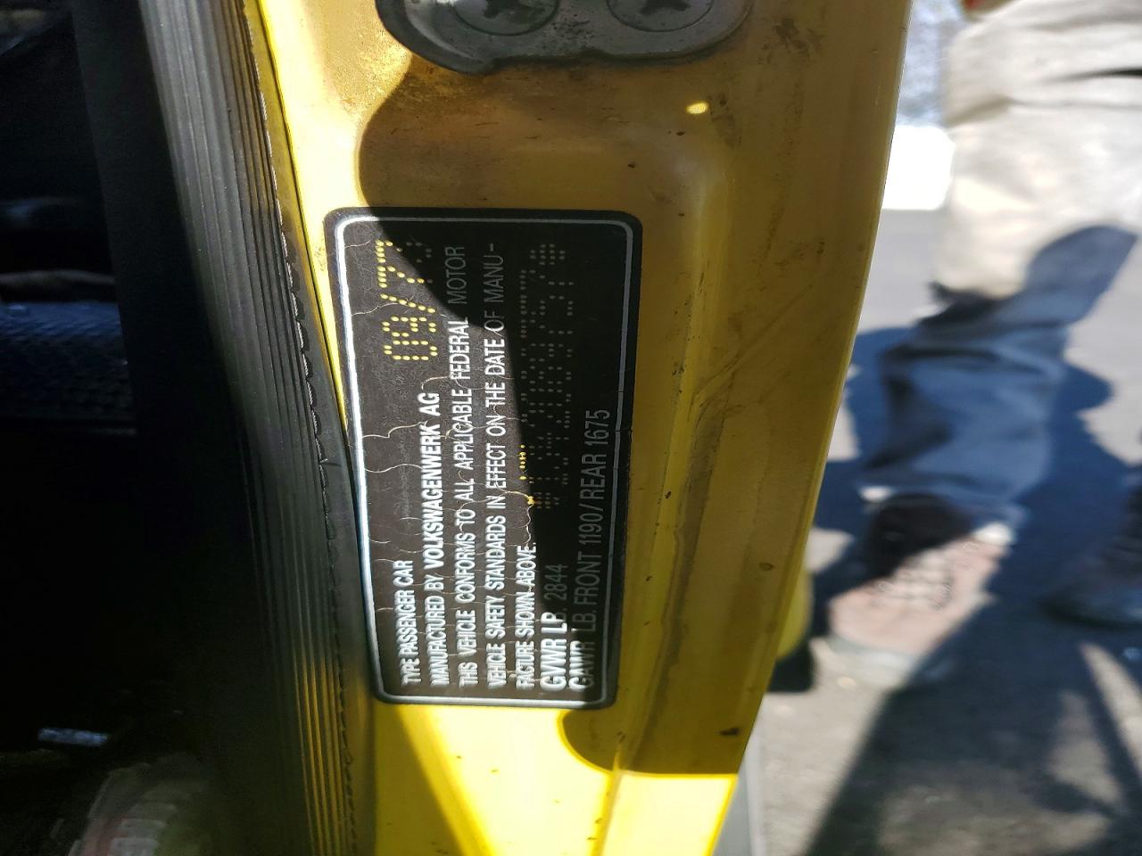 1974 Volkswagen Beetle Yellow vin: 1342089757