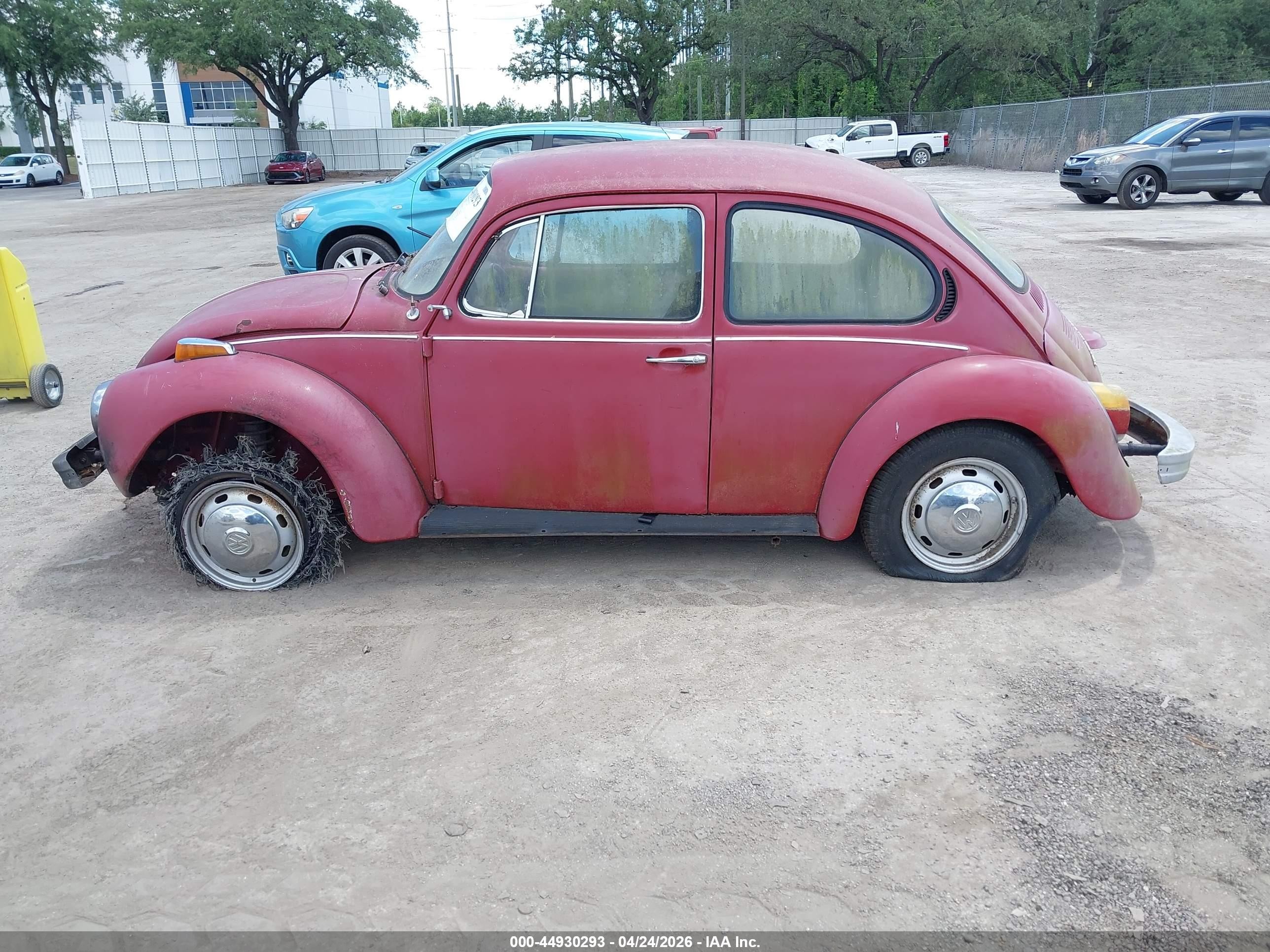 1974 Volkswagen Beetle Red vin: 1342506513