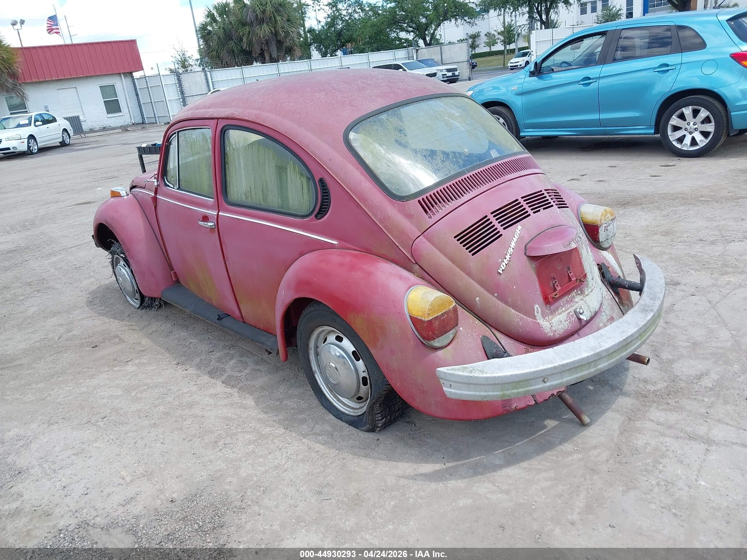 1974 Volkswagen Beetle Red vin: 1342506513