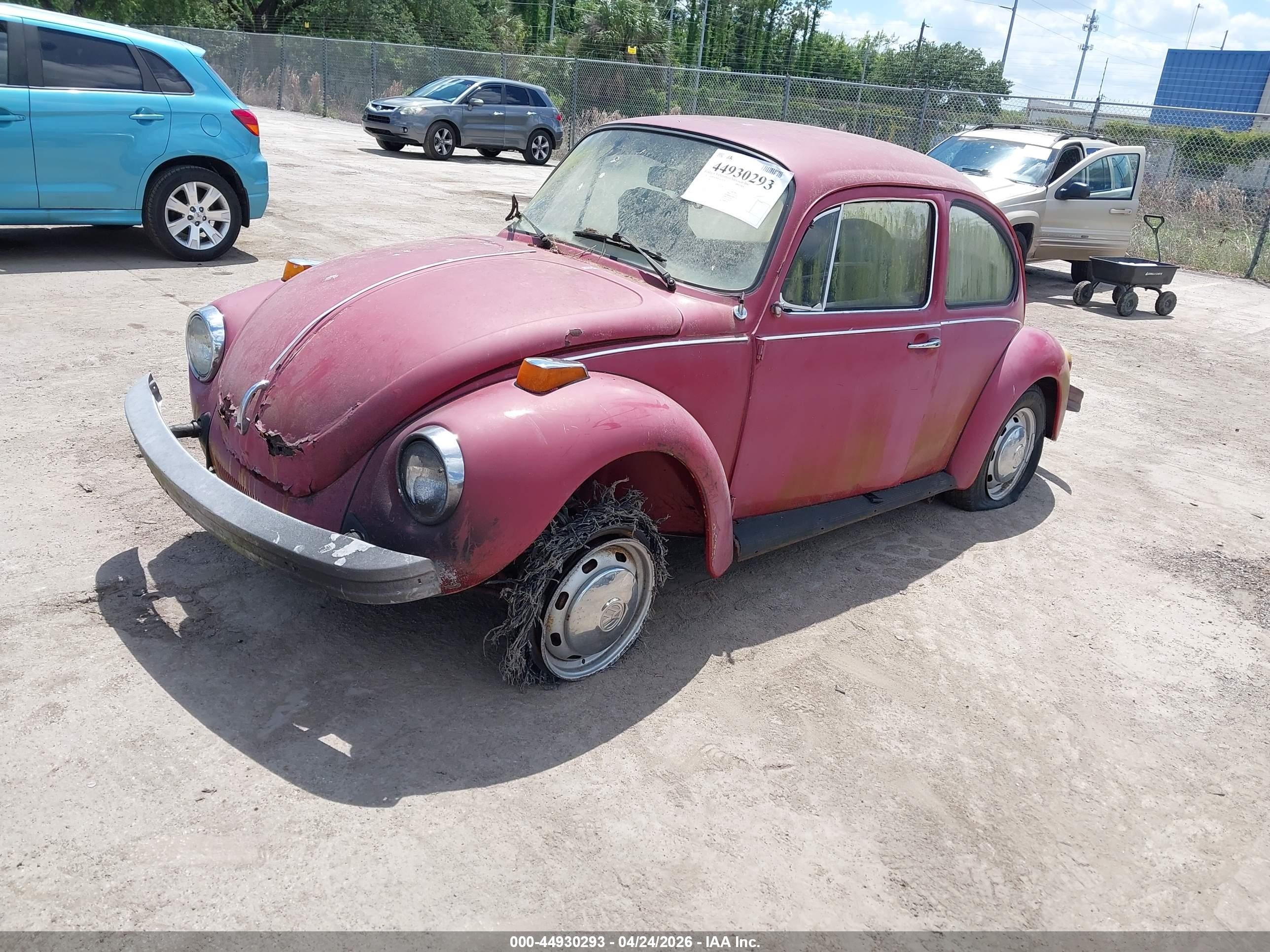 1974 Volkswagen Beetle Red vin: 1342506513
