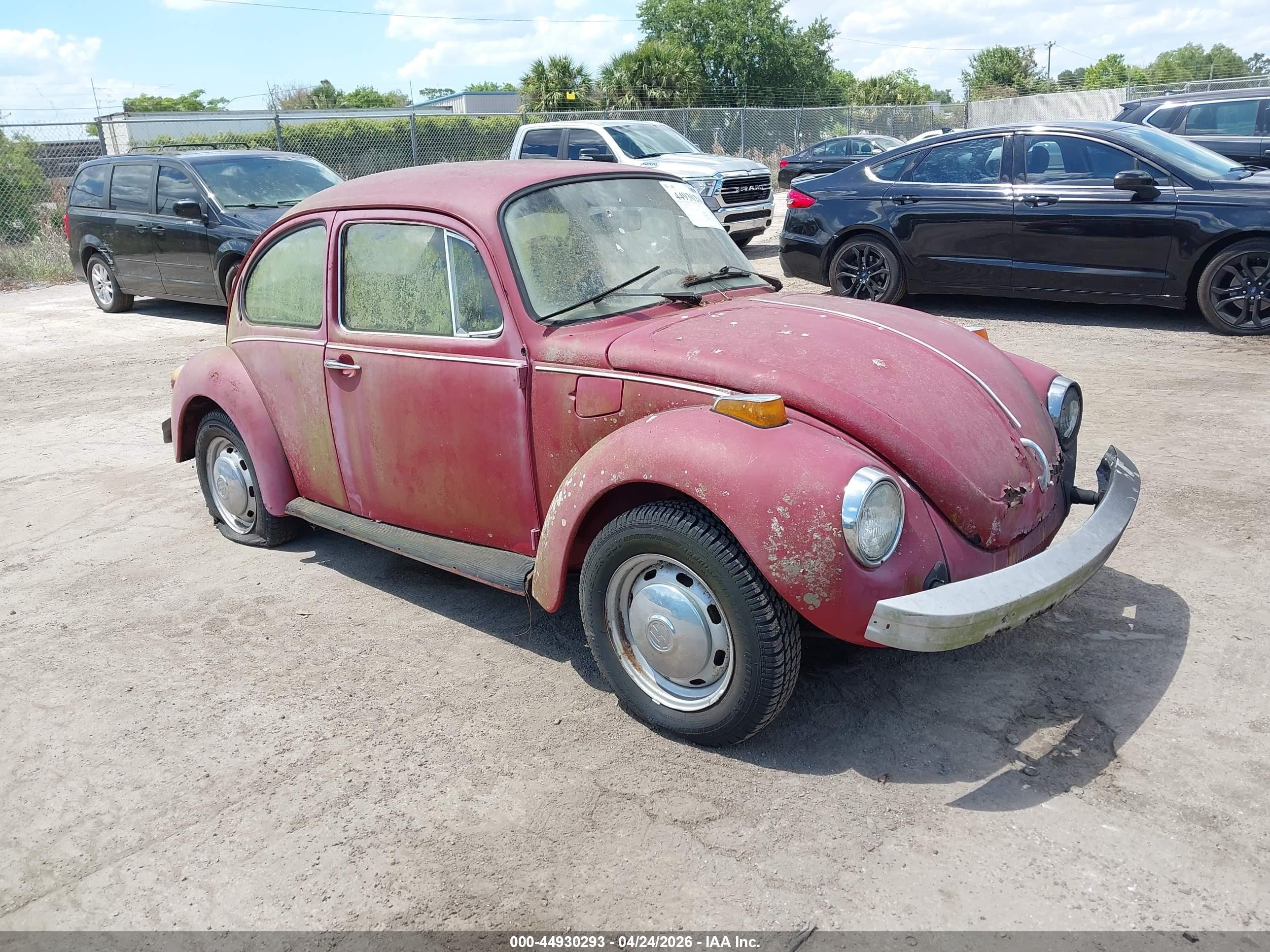 1974 Volkswagen Beetle Red vin: 1342506513