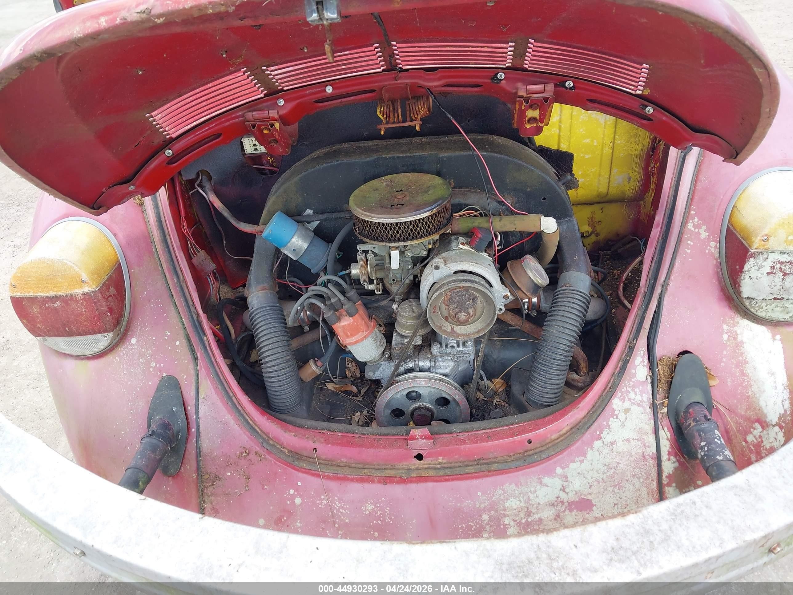 1974 Volkswagen Beetle Red vin: 1342506513